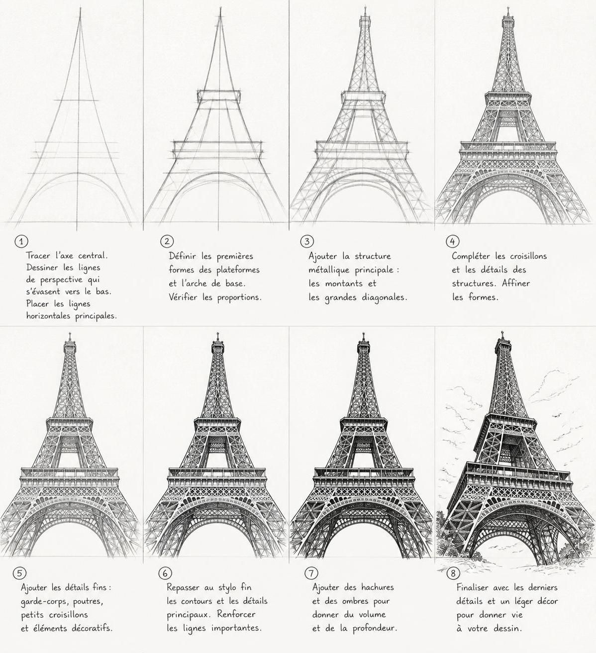 découvrez comment dessiner la tour eiffel facilement grâce à nos astuces et un guide étape par étape pour réussir un croquis détaillé et remarquable.
