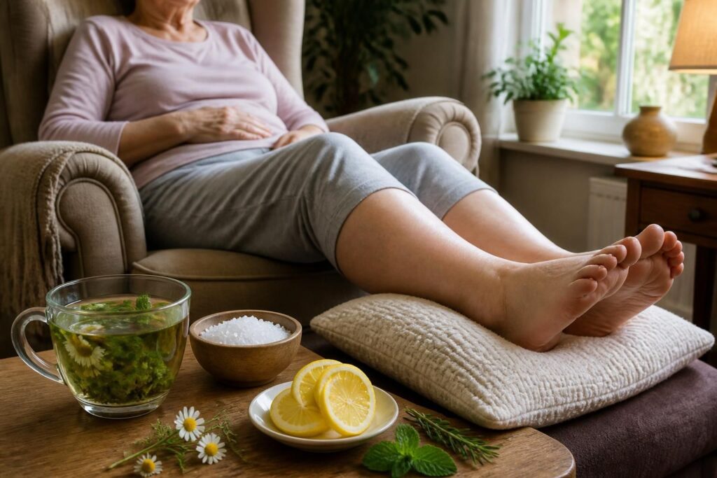 découvrez des remèdes de grand-mère efficaces pour soulager les jambes gonflées et les pieds enflés, avec des conseils naturels et faciles à appliquer.