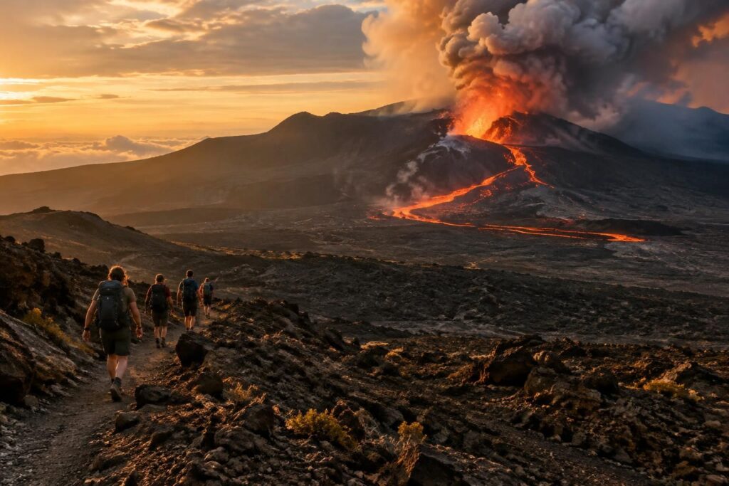 suivez l’actualité du volcan de la réunion, découvrez ses éruptions et préparez vos randonnées incontournables au cœur de paysages exceptionnels.